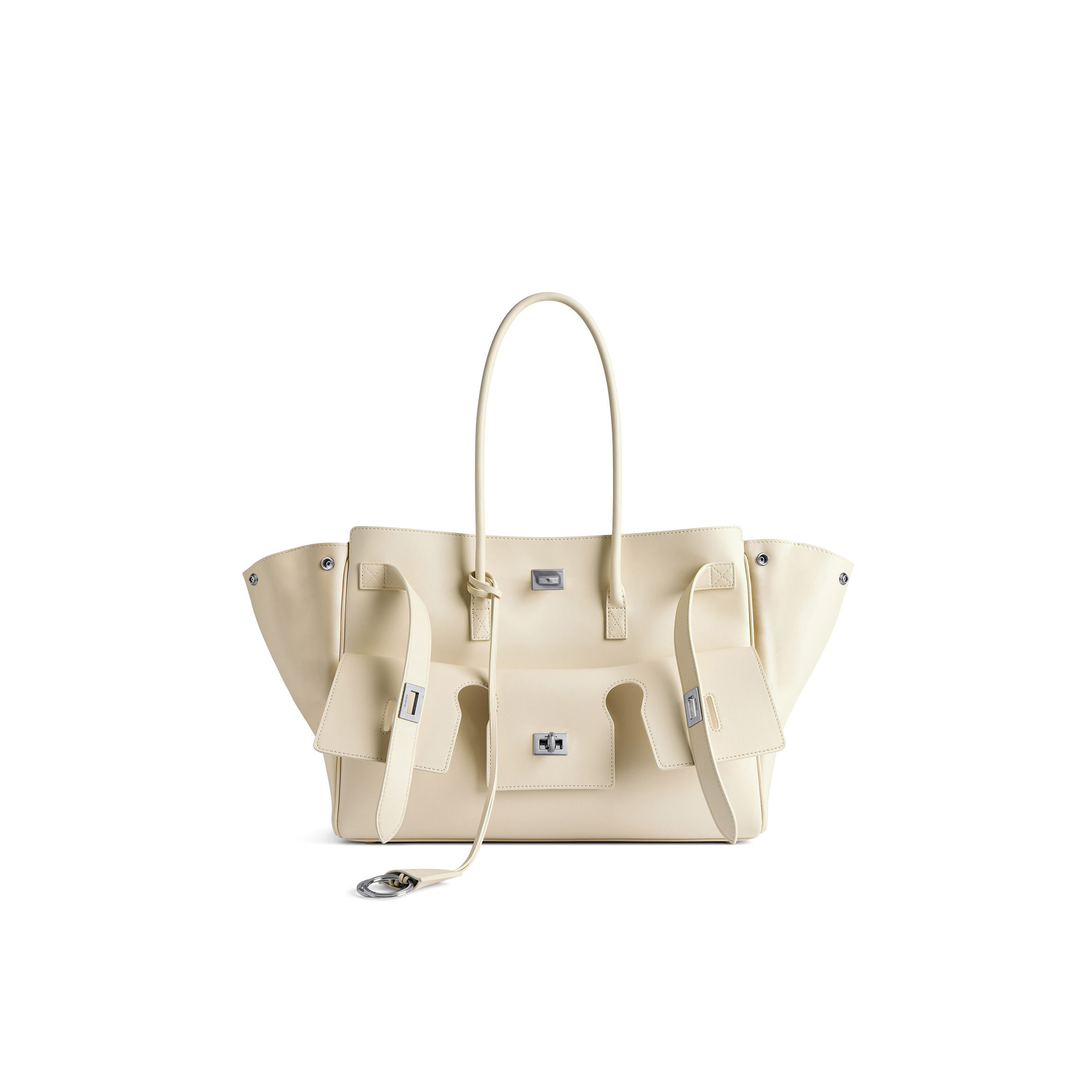 BALENCIAGA WOMEN'S BEL AIR MEDIUM CARRY ALL BAG IN SOYA 8054812ABAW9723 (36.5*28.9*16cm)